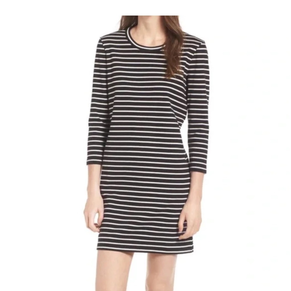 Madewell Black and White Striped Women's Dress